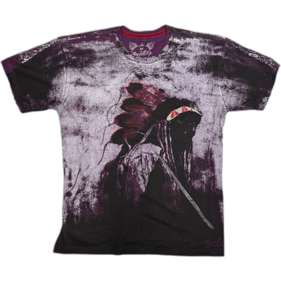 Evolution For Humanity Native American Mountain Bamboo T-Shirt Mens XXL Y2K AOP - Picture 1 of 9